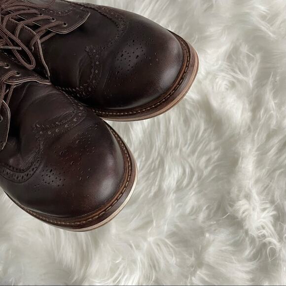 House of Hounds | Mens Brown Leather Oxford Wingtips Shoe London England Classic - Picture 5 of 11